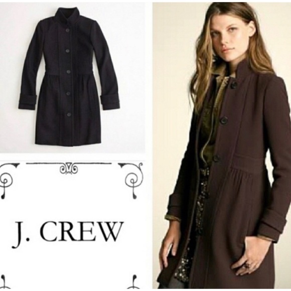 J. Crew Jackets & Blazers - J Crew Double Cloth colleta long line black coat 2